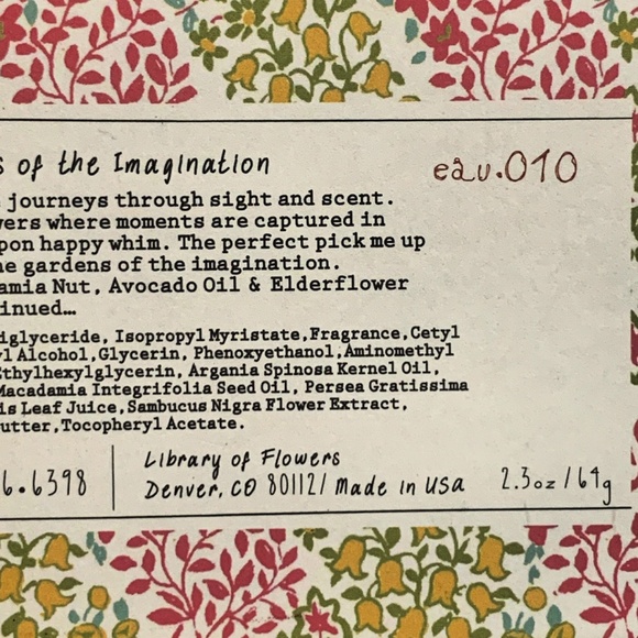 SOLD - Library of Flowers Honeycomb Hand Cream 2.3 oz Coco Butter New Sealed - Picture 11 of 11